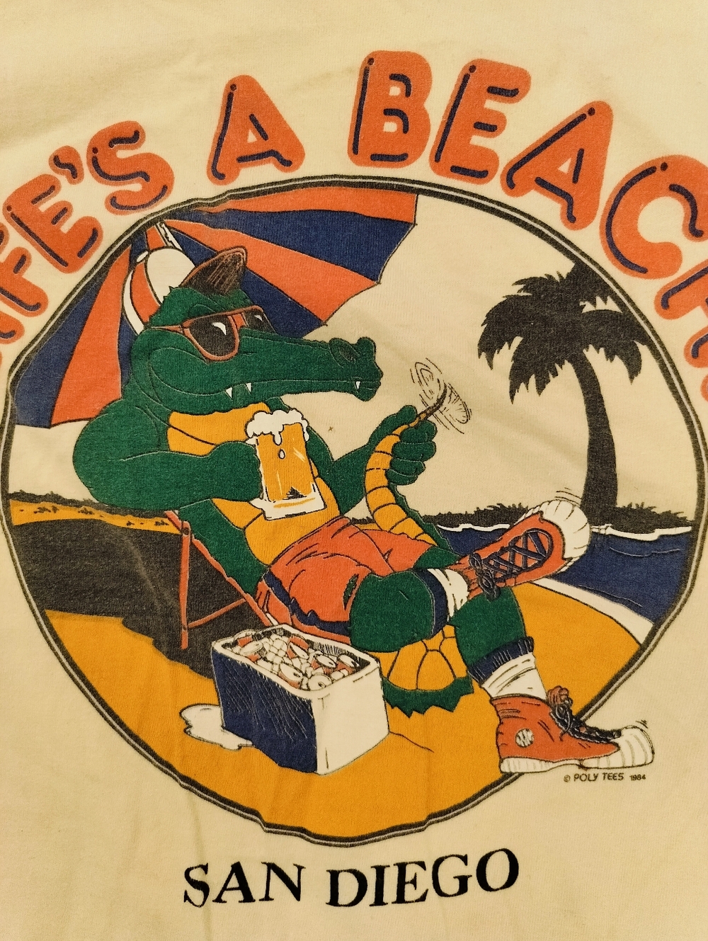 Vintage Life's A Beach San Diego Graphic Tank 100% Cotton - XL - Picture 5 of 6